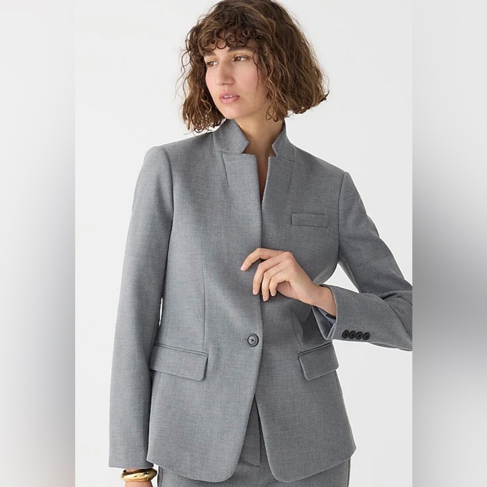 J. Crew Regent blazer in four-season stretch in Heather Gray